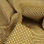 Load image into Gallery viewer, Golden Ochre &amp; Ivory Vertical Pinstripe Handwoven Lightweight Cotton

