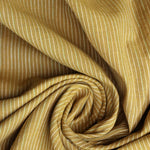 Load image into Gallery viewer, Golden Ochre &amp; Ivory Vertical Pinstripe Handwoven Lightweight Cotton
