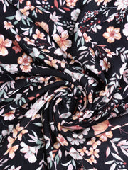 Load image into Gallery viewer, Mistie Floral on Black Rayon Crepon