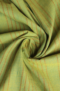 Kiwi & Rust Vertical Stripe Handwoven Cotton