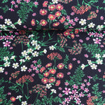 Load image into Gallery viewer, Flower Garden on Black Rayon Crepon
