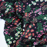 Load image into Gallery viewer, Flower Garden on Black Rayon Crepon
