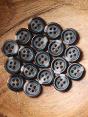 Load image into Gallery viewer, Marbled Black 7/16" (11MM) Buttons | By The Button