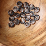 Load image into Gallery viewer, Marbled Brown 7/16" (11MM) Buttons | By The Button
