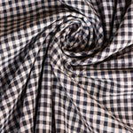 Load image into Gallery viewer, Almond &amp; Black Mini Gingham Handwoven Cotton
