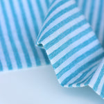 Load image into Gallery viewer, Belize Blue &amp; Ivory Vertical Stripe Handwoven Cotton

