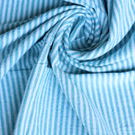 Load image into Gallery viewer, Belize Blue &amp; Ivory Vertical Stripe Handwoven Cotton
