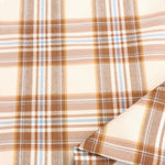 Load image into Gallery viewer, Bronze/Sky Plaid Stretch Twill
