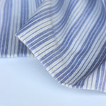 Load image into Gallery viewer, Denim &amp; Ivory Vertical Stripe Handwoven Cotton
