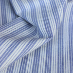 Load image into Gallery viewer, Denim &amp; Ivory Vertical Stripe Handwoven Cotton
