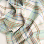 Load image into Gallery viewer, Spearmint/Ochre Plaid Stretch Twill
