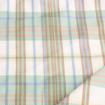 Load image into Gallery viewer, Spearmint/Ochre Plaid Stretch Twill
