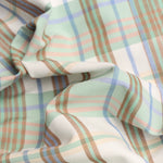 Load image into Gallery viewer, Spearmint/Ochre Plaid Stretch Twill
