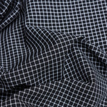 Load image into Gallery viewer, Black/White Mini Grid Stretch Twill

