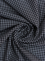 Load image into Gallery viewer, Black/White Mini Grid Stretch Twill