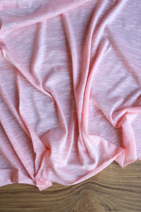 1YD PRECUT; Peach Parfait Copenhagen Melange Twist Jersey