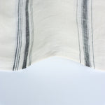Load image into Gallery viewer, Black Vertical Stripe on Ivory Handwoven Linen
