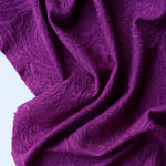 Load image into Gallery viewer, Purple Paisley Jacquard Poly Spandex | Designer Deadstock
