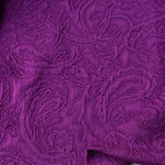 Load image into Gallery viewer, Purple Paisley Jacquard Poly Spandex | Designer Deadstock

