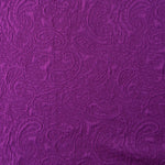 Load image into Gallery viewer, Purple Paisley Jacquard Poly Spandex | Designer Deadstock
