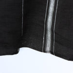Load image into Gallery viewer, Ivory Vertical Stripe on Black Handwoven Linen
