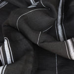Load image into Gallery viewer, Ivory Vertical Stripe on Black Handwoven Linen
