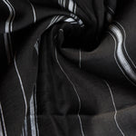 Load image into Gallery viewer, Ivory Vertical Stripe on Black Handwoven Linen
