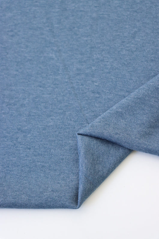 Heathered Mineral Blue Athletic Poly Jersey | Designer Deadstock