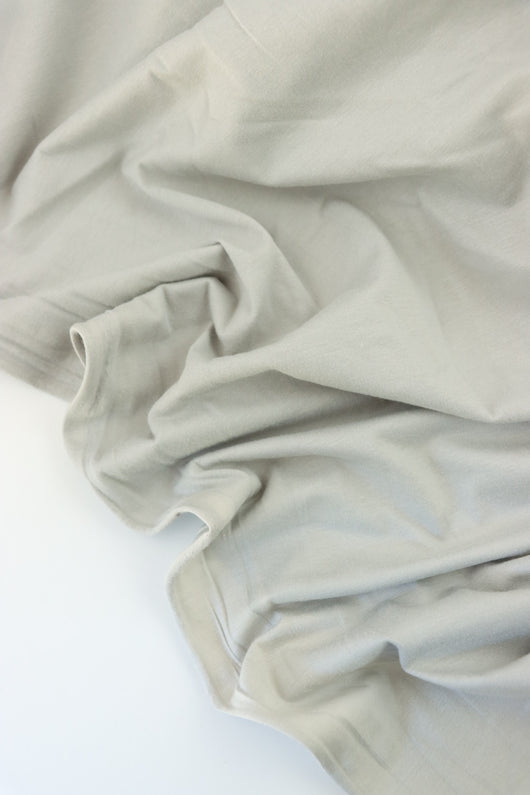 Silver Lightweight Cotton Spandex Jersey