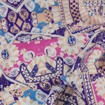 Load image into Gallery viewer, Pink Boho Square Rayon Challis
