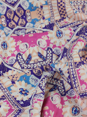 Load image into Gallery viewer, Pink Boho Square Rayon Challis