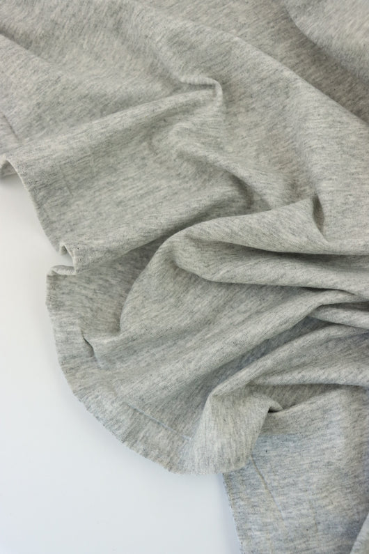 Heather Gray Lightweight Cotton Spandex Jersey