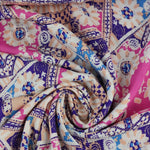 Load image into Gallery viewer, Pink Boho Square Rayon Challis

