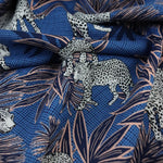 Load image into Gallery viewer, On The Prowl (Blue) Rayon Challis
