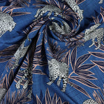 Load image into Gallery viewer, On The Prowl (Blue) Rayon Challis
