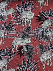 Load image into Gallery viewer, On The Prowl (Red) Rayon Challis