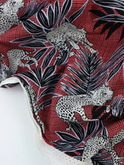 Load image into Gallery viewer, On The Prowl (Red) Rayon Challis