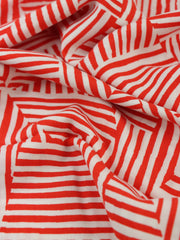 Load image into Gallery viewer, Red Line Art Rayon Challis