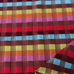 Load image into Gallery viewer, Cayenne/Red/Blue/Citrus Gingham Jacquard Activewear | Designer Deadstock
