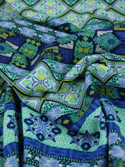 Load image into Gallery viewer, Summer In Sweden (Blue) Rayon Challis