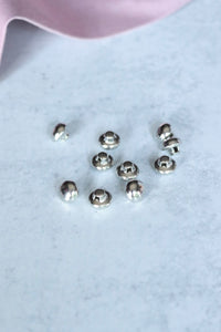 Silver 3/8" Shank Buttons | Pack of 10