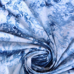 Load image into Gallery viewer, Marbled Denim Activewear Tricot | Designer Deadstock
