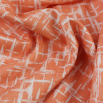 Load image into Gallery viewer, Grunge Lines on Melon Viscose Satin
