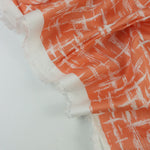 Load image into Gallery viewer, Grunge Lines on Melon Viscose Satin
