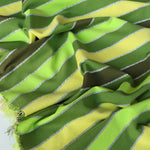 Load image into Gallery viewer, Olive/Apple/Lime/Lemon Silver Stripe Activewear Jersey | Designer Deadstock
