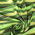 Load image into Gallery viewer, Olive/Apple/Lime/Lemon Silver Stripe Activewear Jersey | Designer Deadstock
