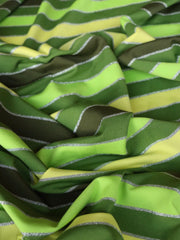 Load image into Gallery viewer, Olive/Apple/Lime/Lemon Silver Stripe Activewear Jersey | Designer Deadstock