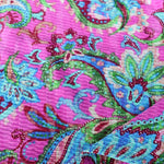 Load image into Gallery viewer, Vibrant Paisley on Shimmering Magenta Textured Activewear | Designer Deadstock
