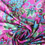 Load image into Gallery viewer, Vibrant Paisley on Shimmering Magenta Textured Activewear | Designer Deadstock
