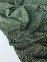 Load image into Gallery viewer, Green &amp; Black Jacquard Activewear Knit | Designer Deadstock